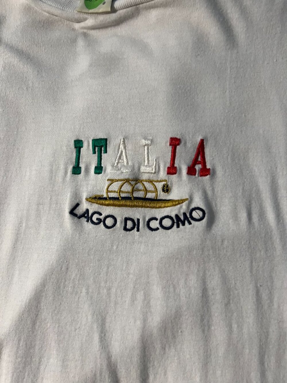 Italia Lago di Como Embroidered T‑Shirt Lemon Collection